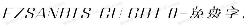 FZSANBTS_CU GB1 0字体转换